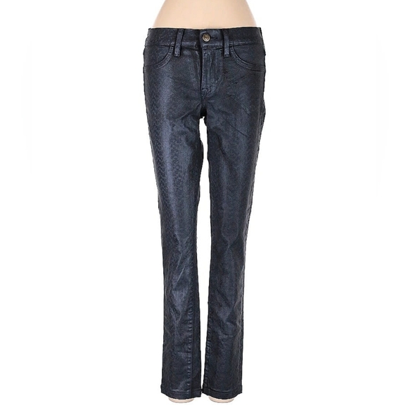 Wildfox Coated Herringbone Skinny Jeans – Size 24 - Picture 2 of 5